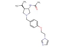 N-((3S*,4R*)-1-{4-[2-(1H-imidazol-1-yl)ethoxy]benzyl}-4-isopropyl-3-pyrrolidinyl)acetamide