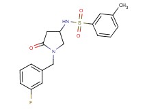 N-[1-(3-fluorobenzyl)-5-oxo-3-pyrrolidinyl]-3-methylbenzenesulfonamide