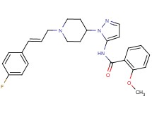 N-(1-{1-[(2E)-3-(4-fluorophenyl)-2-propen-1-yl]-4-piperidinyl}-1H-pyrazol-5-yl)-2-methoxybenzamide