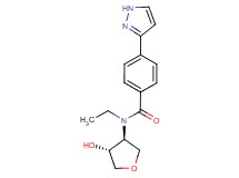 N-ethyl-N-[(3S*,4R*)-4-hydroxytetrahydro-3-furanyl]-4-(1H-pyrazol-3-yl)benzamide