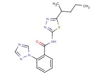 N-[5-(1-methylbutyl)-1,3,4-thiadiazol-2-yl]-2-(1H-1,2,4-triazol-1-yl)benzamide