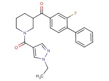 {1-[(1-ethyl-1H-pyrazol-4-yl)carbonyl]-3-piperidinyl}(2-fluoro-4-biphenylyl)methanone