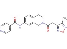 N-{2-[2-(4-methyl-1,2,5-oxadiazol-3-yl)acetyl]-1,2,3,4-tetrahydro-7-isoquinolinyl}isonicotinamide