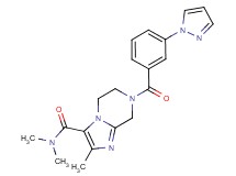 N,N,2-trimethyl-7-[3-(1H-pyrazol-1-yl)benzoyl]-5,6,7,8-tetrahydroimidazo[1,2-a]pyrazine-3-carboxamide