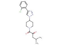1-{4-[4-(2-chlorophenyl)-1H-1,2,3-triazol-1-yl]piperidin-1-yl}-4-methyl-1-oxopentan-2-one