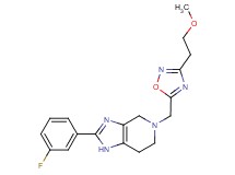 2-(3-fluorophenyl)-5-{[3-(2-methoxyethyl)-1,2,4-oxadiazol-5-yl]methyl}-4,5,6,7-tetrahydro-1H-imidazo[4,5-c]pyridine