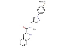 (3R)-N-{[1-(4-fluorophenyl)-1H-pyrazol-4-yl]methyl}-N-methyl-1,2,3,4-tetrahydro-3-isoquinolinecarboxamide