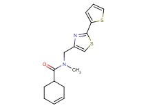 N-methyl-N-{[2-(2-thienyl)-1,3-thiazol-4-yl]methyl}-3-cyclohexene-1-carboxamide