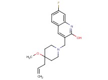 3-[(4-allyl-4-methoxy-1-piperidinyl)methyl]-7-fluoro-2-quinolinol
