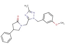 1-{[1-(3-methoxybenzyl)-3-methyl-1H-1,2,4-triazol-5-yl]methyl}-4-phenylpyrrolidin-2-one
