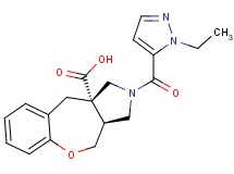 (3aS*,10aS*)-2-[(1-ethyl-1H-pyrazol-5-yl)carbonyl]-2,3,3a,4-tetrahydro-1H-[1]benzoxepino[3,4-c]pyrrole-10a(10H)-carboxylic acid