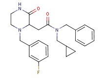 N-benzyl-N-(cyclopropylmethyl)-2-[1-(3-fluorobenzyl)-3-oxo-2-piperazinyl]acetamide