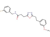 N-(3-fluorobenzyl)-3-{5-[2-(3-methoxyphenyl)ethyl]-1,3,4-oxadiazol-2-yl}propanamide
