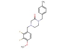 4-(2,3-difluoro-4-methoxybenzyl)-1-(4-methylbenzyl)-2-piperazinone