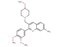 2-(3,4-dimethoxyphenyl)-3-[(4-methoxy-1-piperidinyl)methyl]-7-methylquinoline