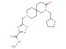 N-methyl-5-{[3-oxo-2-(tetrahydrofuran-2-ylmethyl)-2,9-diazaspiro[5.5]undec-9-yl]methyl}-1,2,4-oxadiazole-3-carboxamide