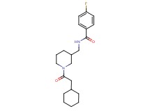 N-{[1-(cyclohexylacetyl)-3-piperidinyl]methyl}-4-fluorobenzamide