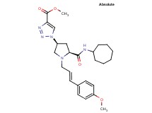 methyl 1-{(3S,5S)-5-[(cycloheptylamino)carbonyl]-1-[(2E)-3-(4-methoxyphenyl)-2-propen-1-yl]-3-pyrrolidinyl}-1H-1,2,3-triazole-4-carboxylate