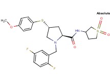 (4R)-1-(2,5-difluorobenzyl)-N-(1,1-dioxidotetrahydro-3-thienyl)-4-[(4-methoxyphenyl)thio]-L-prolinamide