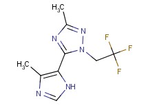 3-methyl-5-(4-methyl-1H-imidazol-5-yl)-1-(2,2,2-trifluoroethyl)-1H-1,2,4-triazole
