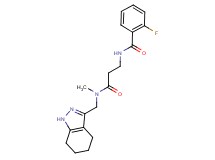 2-fluoro-N-{3-[methyl(4,5,6,7-tetrahydro-1H-indazol-3-ylmethyl)amino]-3-oxopropyl}benzamide