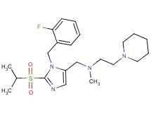 N-{[1-(2-fluorobenzyl)-2-(isopropylsulfonyl)-1H-imidazol-5-yl]methyl}-N-methyl-2-(1-piperidinyl)ethanamine