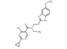 2-cyclopropyl-N-ethyl-4-hydroxy-N-[2-(5-methoxy-1H-benzimidazol-2-yl)ethyl]pyrimidine-5-carboxamide