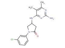 4-[(2-amino-5,6-dimethylpyrimidin-4-yl)amino]-1-(3-chlorophenyl)pyrrolidin-2-one