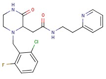 2-[1-(2-chloro-6-fluorobenzyl)-3-oxo-2-piperazinyl]-N-[2-(2-pyridinyl)ethyl]acetamide