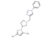 4-{[3-(3,5-dimethyl-1H-pyrazol-1-yl)-1-pyrrolidinyl]methyl}-1-phenyl-1H-1,2,3-triazole
