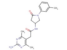 2-(2-amino-4,6-dimethylpyrimidin-5-yl)-N-[1-(3-methylphenyl)-5-oxopyrrolidin-3-yl]acetamide