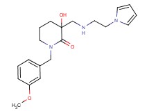 3-hydroxy-1-(3-methoxybenzyl)-3-({[2-(1H-pyrrol-1-yl)ethyl]amino}methyl)piperidin-2-one