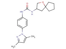 N-[4-(3,5-dimethyl-1H-pyrazol-1-yl)phenyl]-N'-1-oxaspiro[4.4]non-3-ylurea