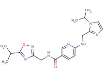 6-{[(1-isopropyl-1H-imidazol-2-yl)methyl]amino}-N-[(5-isopropyl-1,2,4-oxadiazol-3-yl)methyl]nicotinamide