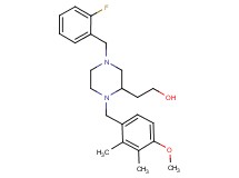 2-[4-(2-fluorobenzyl)-1-(4-methoxy-2,3-dimethylbenzyl)-2-piperazinyl]ethanol