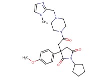 1-cyclopentyl-3-(4-methoxyphenyl)-3-(2-{4-[(1-methyl-1H-imidazol-2-yl)methyl]-1-piperazinyl}-2-oxoethyl)-2,5-pyrrolidinedione