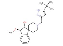 (2R*,3R*)-1'-[(5-tert-butyl-1H-pyrazol-3-yl)methyl]-3-methoxy-2,3-dihydrospiro[indene-1,4'-piperidin]-2-ol