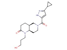 (4aS*,8aR*)-6-[(3-cyclopropyl-1H-pyrazol-5-yl)carbonyl]-1-(3-hydroxypropyl)octahydro-1,6-naphthyridin-2(1H)-one