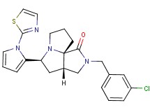 (3aS*,5S*,9aS*)-2-(3-chlorobenzyl)-5-[1-(1,3-thiazol-2-yl)-1H-pyrrol-2-yl]hexahydro-7H-pyrrolo[3,4-g]pyrrolizin-1(2H)-one