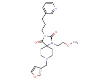8-(3-furylmethyl)-1-(2-methoxyethyl)-3-[3-(3-pyridinyl)propyl]-1,3,8-triazaspiro[4.5]decane-2,4-dione
