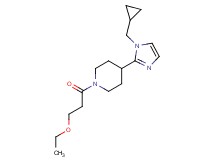 4-[1-(cyclopropylmethyl)-1H-imidazol-2-yl]-1-(3-ethoxypropanoyl)piperidine