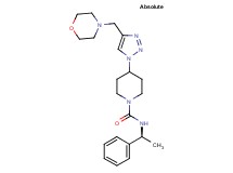 4-[4-(4-morpholinylmethyl)-1H-1,2,3-triazol-1-yl]-N-[(1S)-1-phenylethyl]-1-piperidinecarboxamide trifluoroacetate
