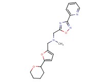 N-methyl-1-[3-(2-pyridinyl)-1,2,4-oxadiazol-5-yl]-N-{[5-(tetrahydro-2H-pyran-2-yl)-2-furyl]methyl}methanamine