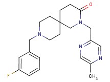 9-(3-fluorobenzyl)-2-[(5-methylpyrazin-2-yl)methyl]-2,9-diazaspiro[5.5]undecan-3-one