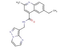 6-ethyl-2-methyl-N-(pyrazolo[1,5-a]pyrimidin-3-ylmethyl)-4-quinolinecarboxamide
