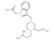 2-(3-{[3-(2-hydroxyethyl)-4-(3-methylbutyl)-1-piperazinyl]methyl}-1H-indol-1-yl)acetamide