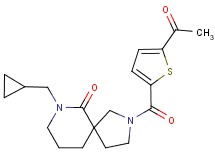 2-[(5-acetyl-2-thienyl)carbonyl]-7-(cyclopropylmethyl)-2,7-diazaspiro[4.5]decan-6-one