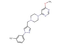 4-methoxy-6-(4-{[1-(3-methylphenyl)-1H-pyrazol-4-yl]methyl}piperazin-1-yl)pyrimidine