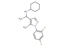 N-{1-[1-(2,4-difluorophenyl)-5-methyl-1H-pyrazol-4-yl]ethyl}cyclohexanamine