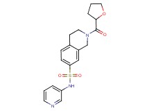 N-pyridin-3-yl-2-(tetrahydrofuran-2-ylcarbonyl)-1,2,3,4-tetrahydroisoquinoline-7-sulfonamide